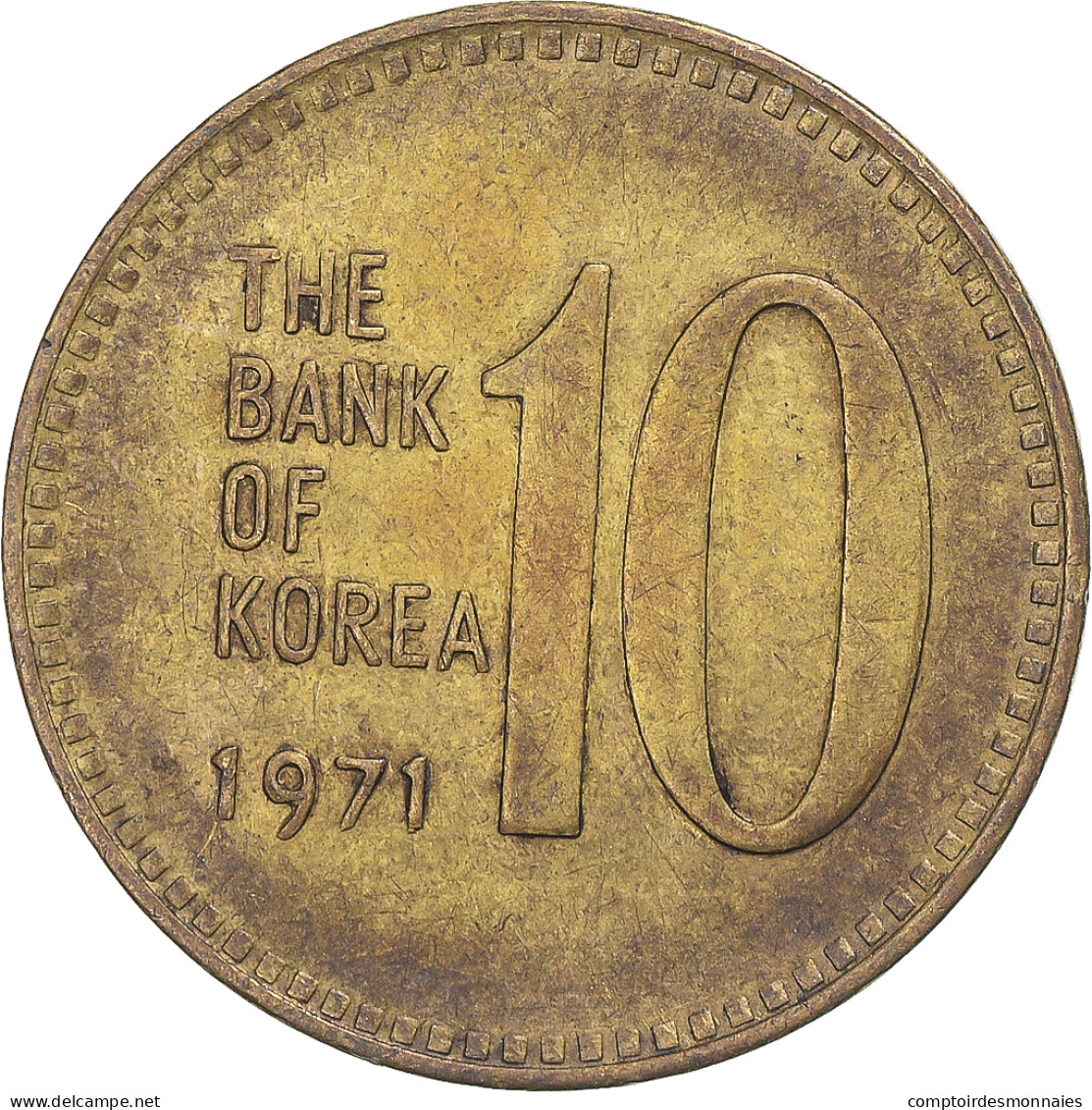 Monnaie, Corée, 10 Won, 1971 - Corée Du Sud