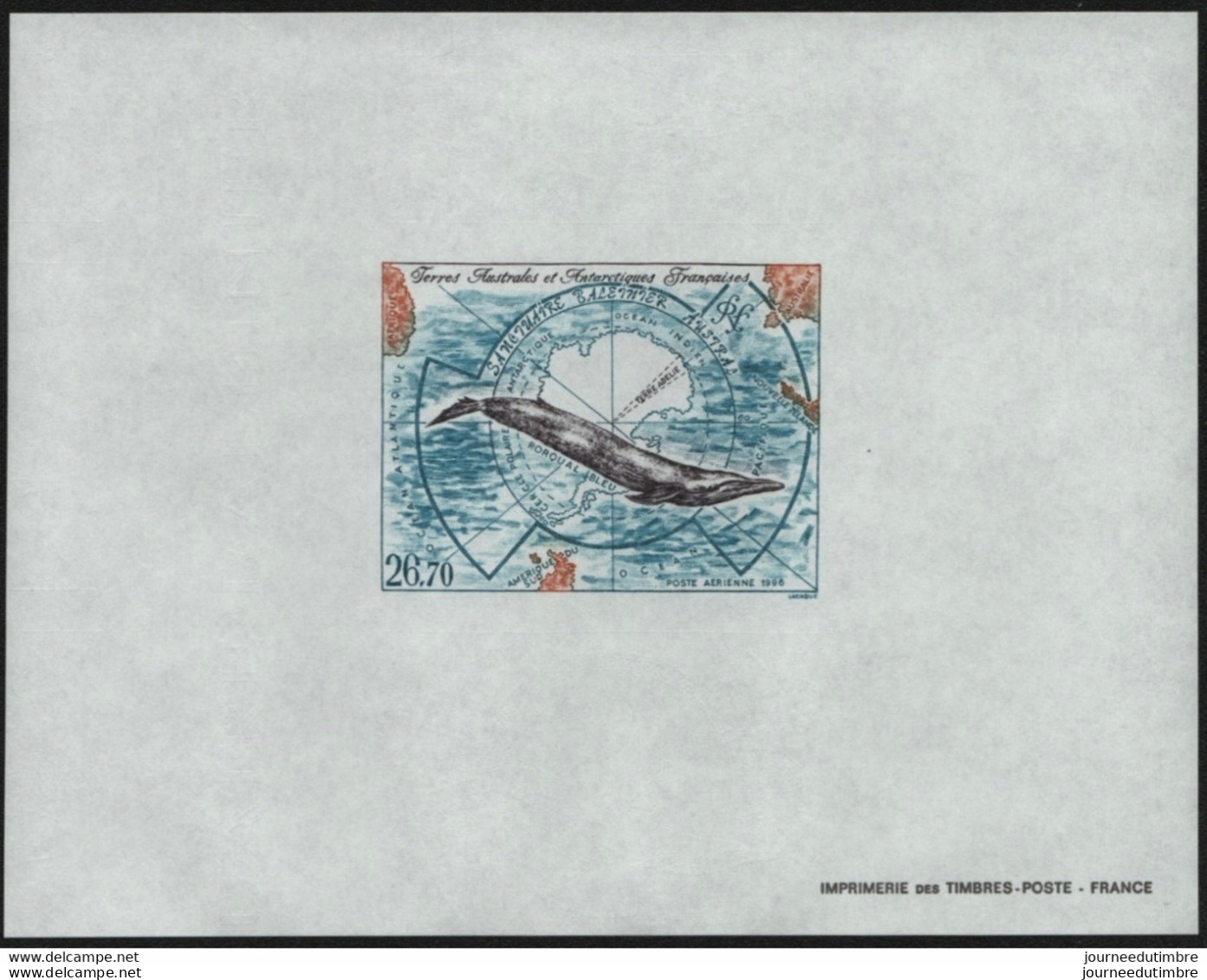 Bloc Gommé Taaf  Sanctuaire Baleinier Austral Yvert PA 139** - Imperforates, Proofs & Errors