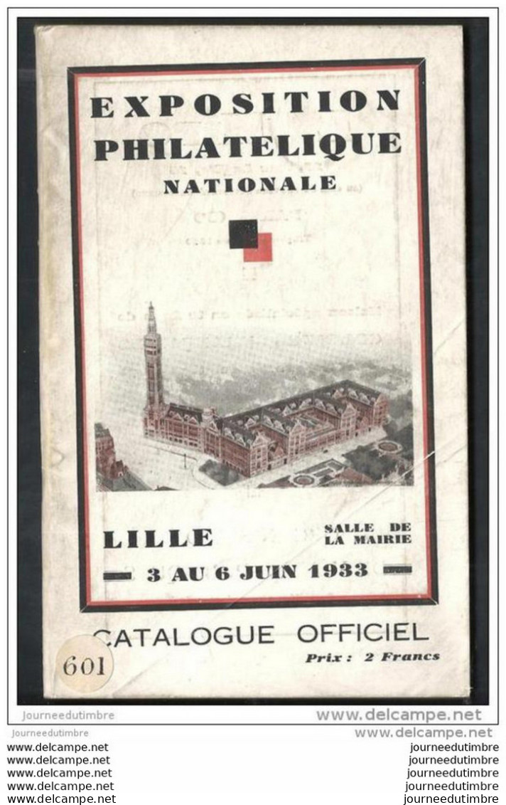 Catalogue Exposition Philatelique Lille 1933 - Expositions Philatéliques