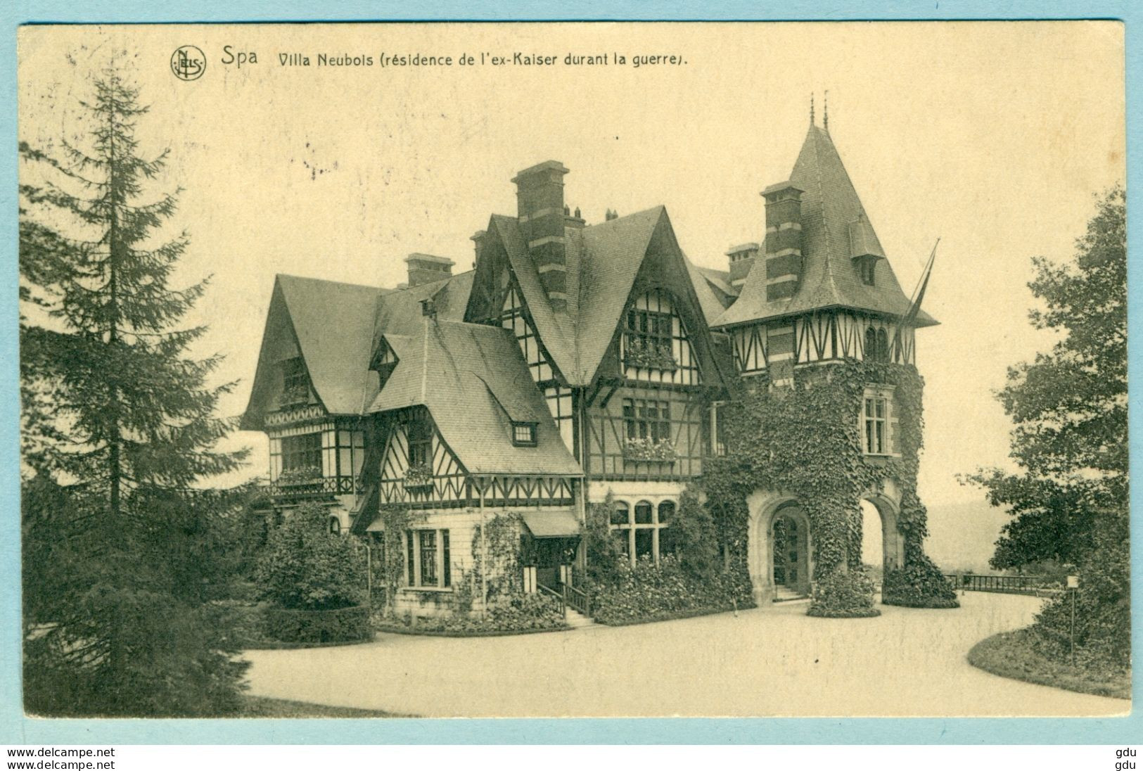 Spa ' Villa Neubois - Résidence Kaiser Pdt Guerre '  Voyagé 1927  Obl.publitaire - Spa