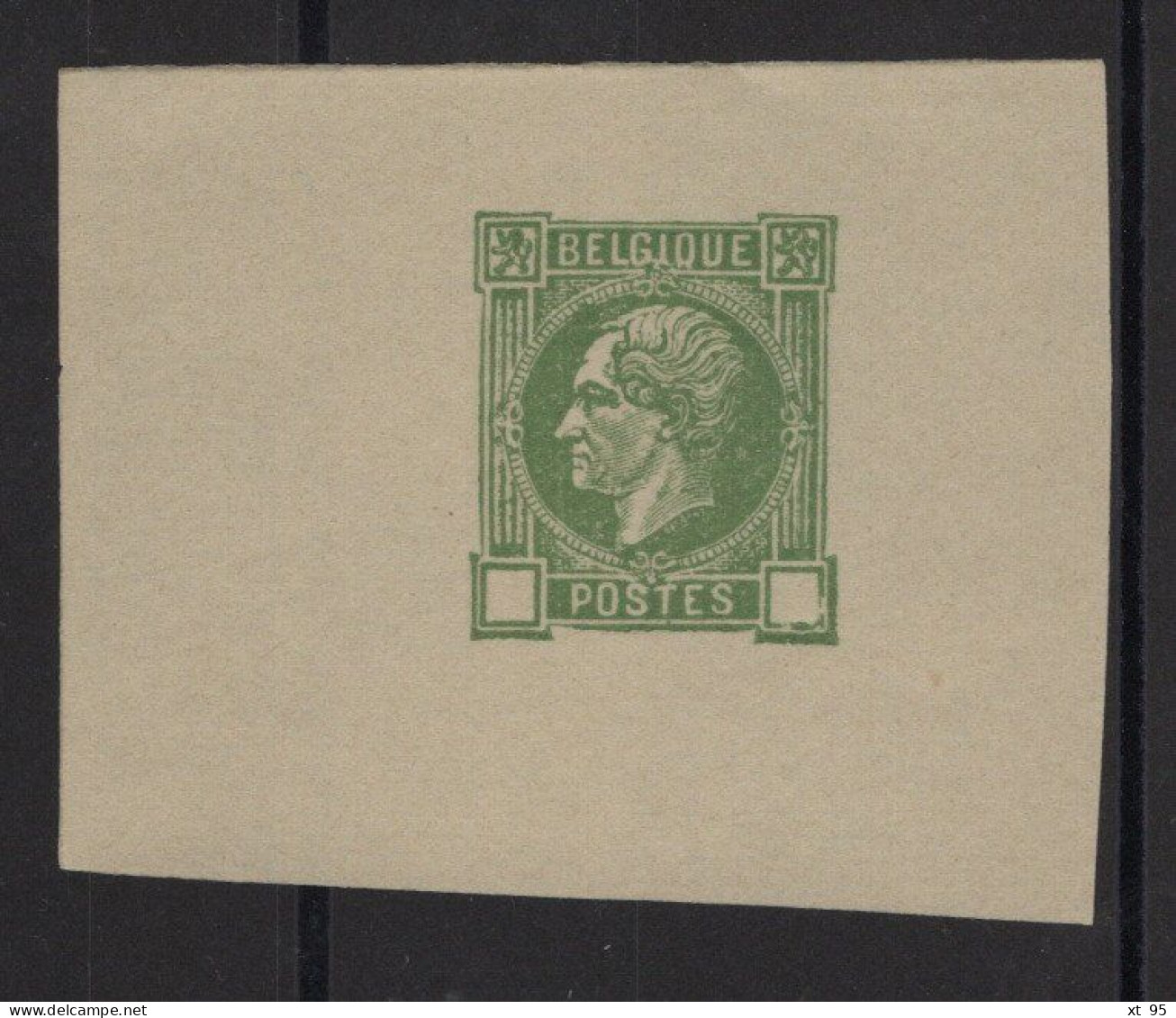 Essai Leopold 1er En Vert Sur Petit Feuillet - Sans Valeur - Proofs & Reprints