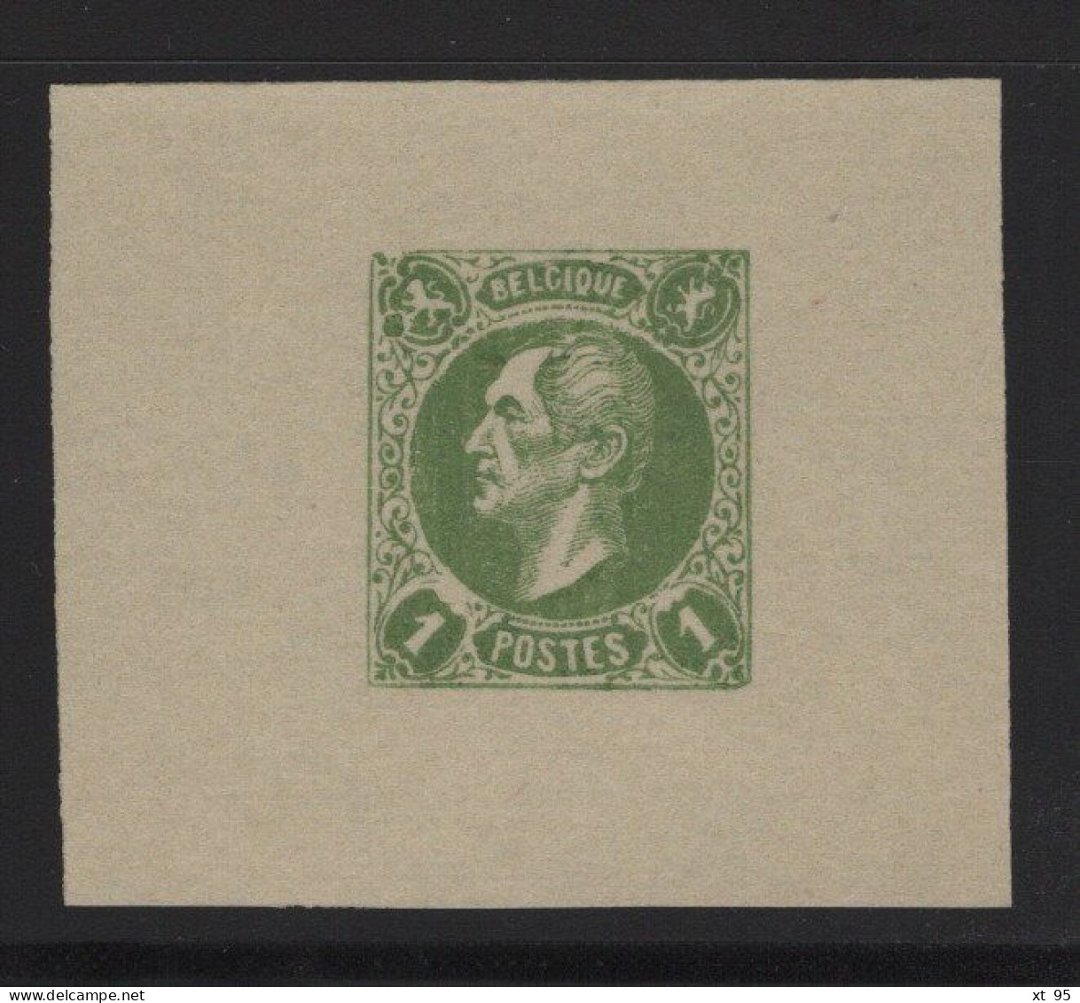 Essai Leopold 1er En Vert Sur Petit Feuillet - 1 - Proofs & Reprints