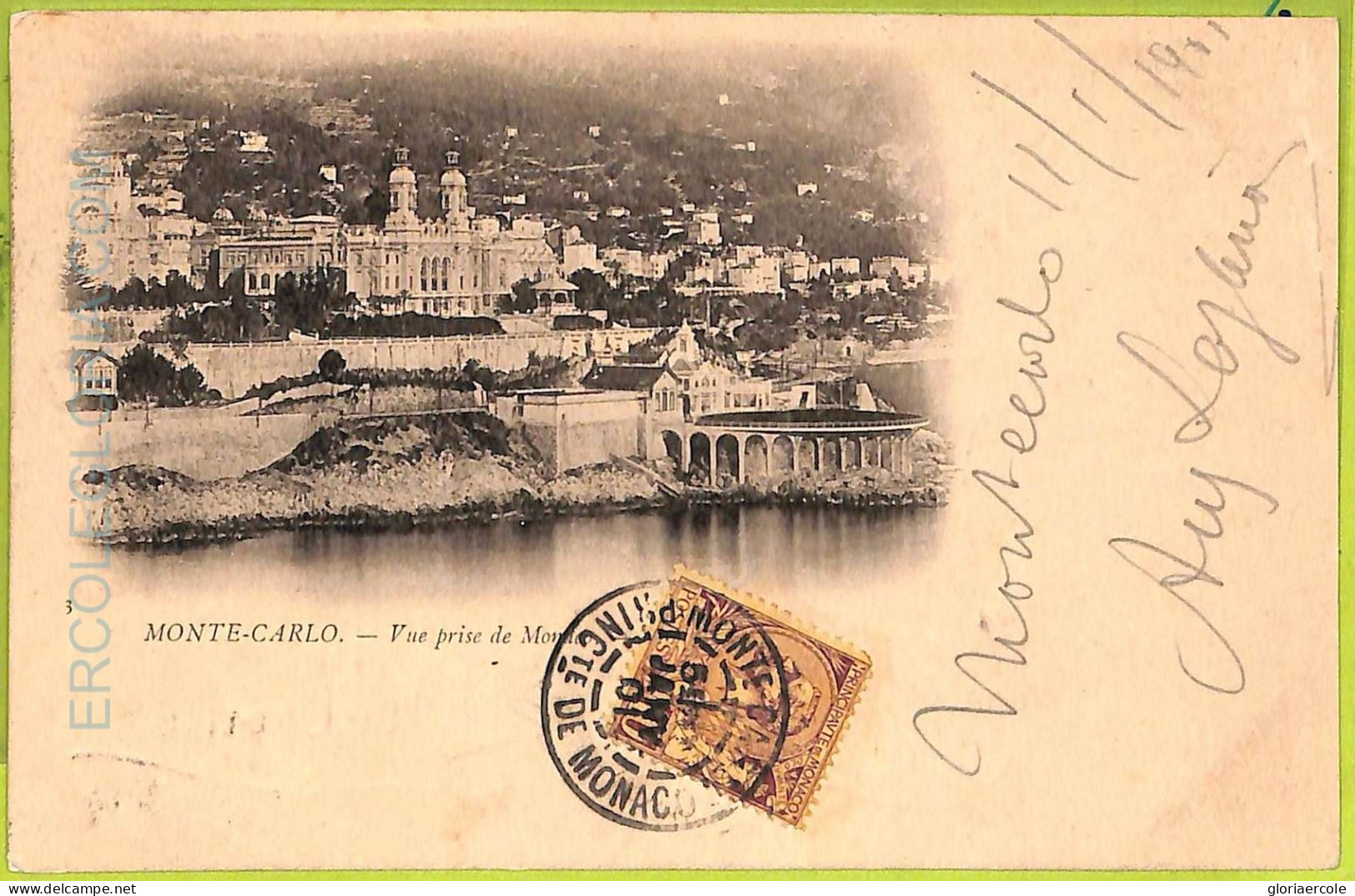 Ac9414 - MONACO - VINTAGE POSTCARD - Monte-Carlo - 1901 - Monte-Carlo