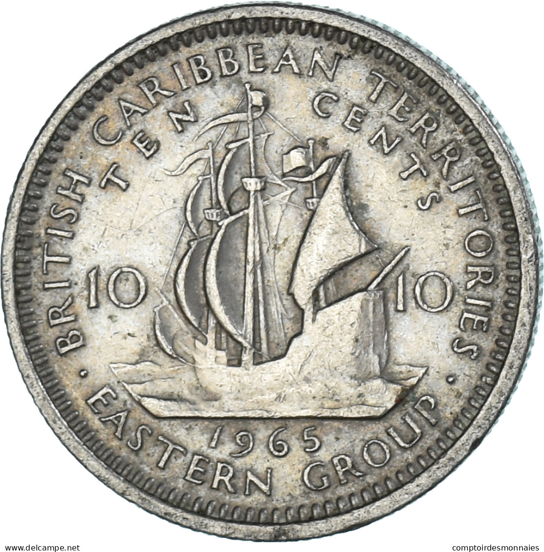 Monnaie, Etats Des Caraibes Orientales, 10 Cents, 1965 - Ostkaribischer Staaten