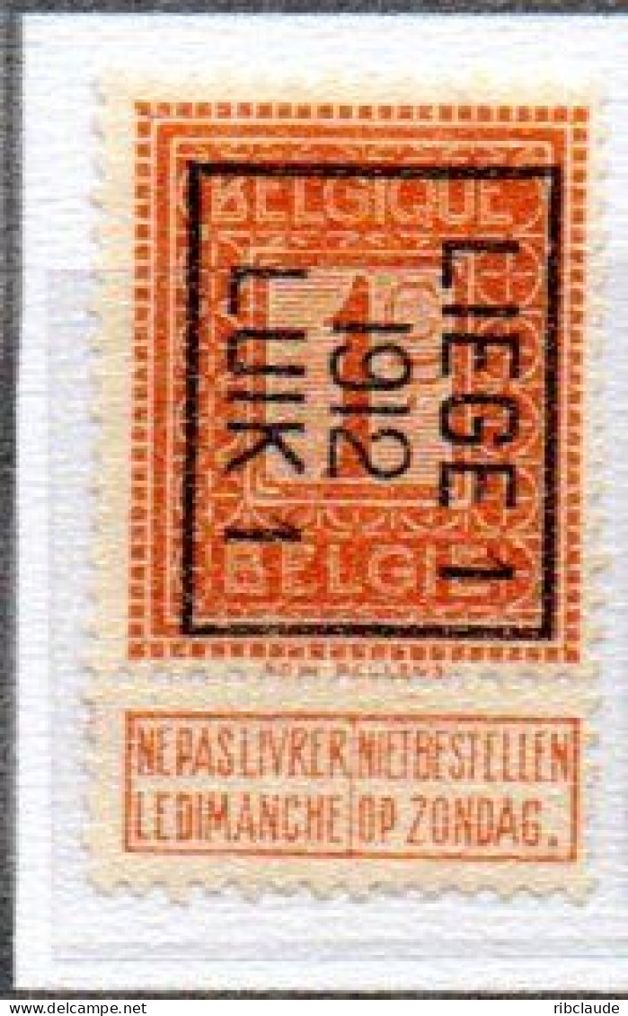 Préo Typo  LIEGE 12 - Typos 1912-14 (Lion)