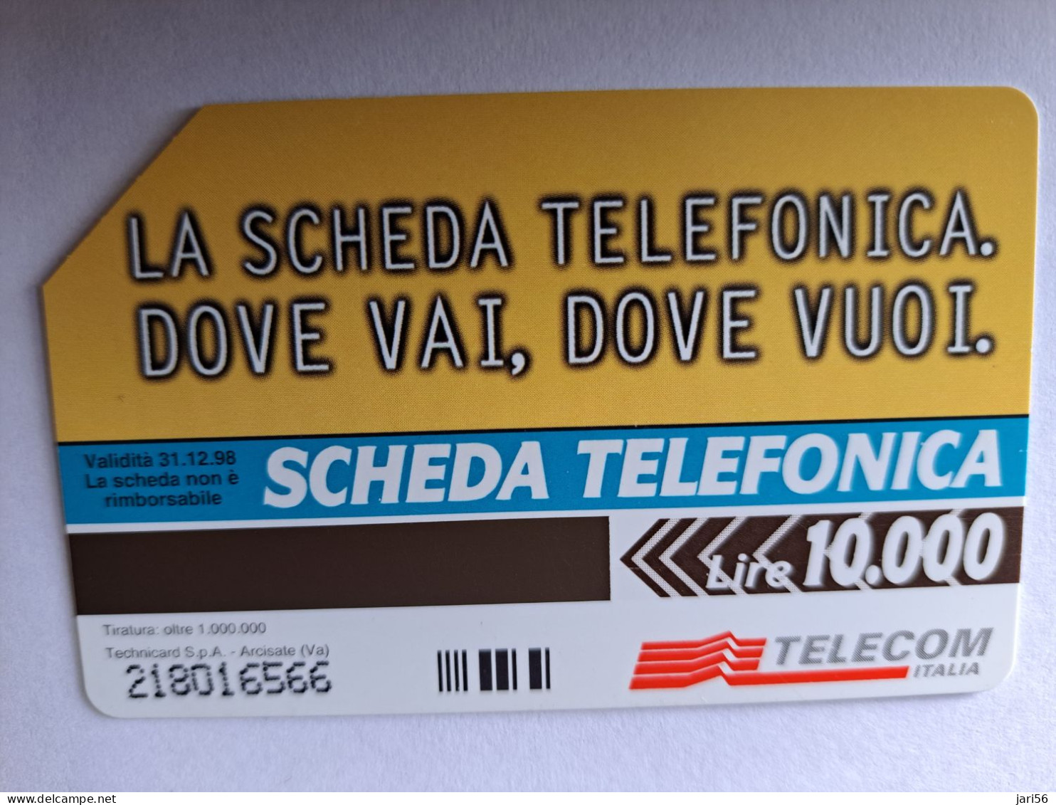 ITALIA  TELECOM ITALIA    LIRE 10.000  EUROCOINS ON CARD   USED    ** 13260** - Altri & Non Classificati