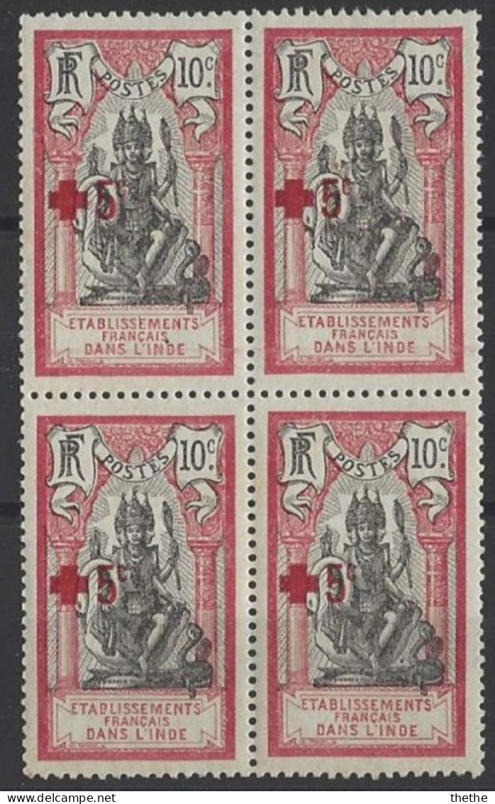 INDE - Croix Rouge - Numéro Normal De 1914 Surtaxé - Usati