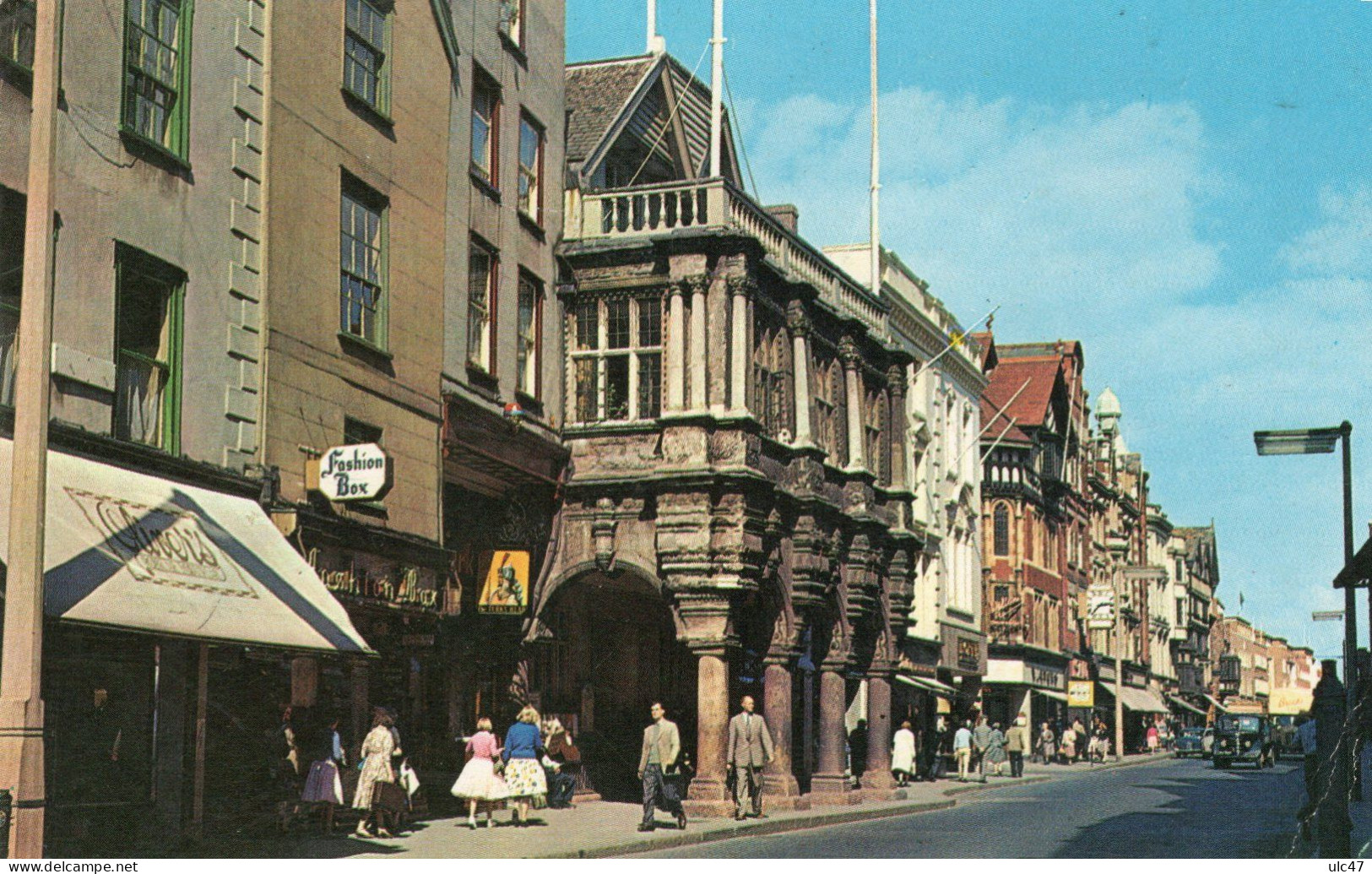 - GUILDHALL AND HIGH STREET, EXETER - Scan Verso - - Exeter