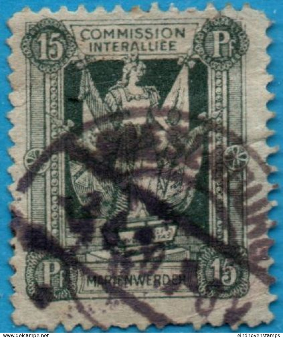 Marienwerder 1920 15 Pf 1 Value Cancelled 2304.2917 - Other & Unclassified