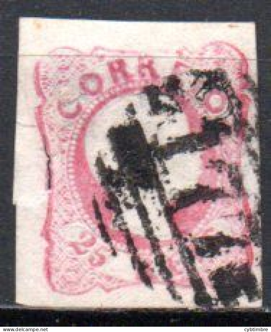 Portugal: Yvert N° 12; Oblitération "177" Avec Défauts - Used Stamps