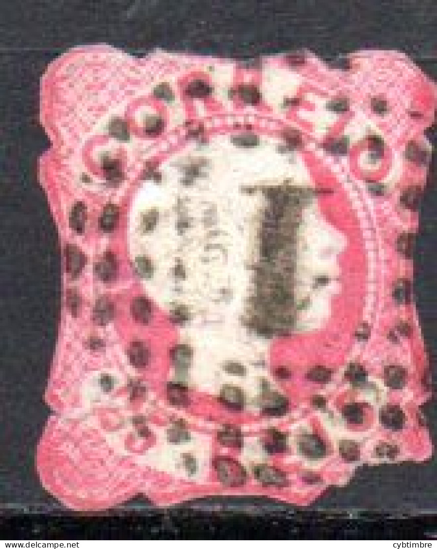 Portugal: Yvert N° 12; Oblitération "1" Avec Défauts - Used Stamps