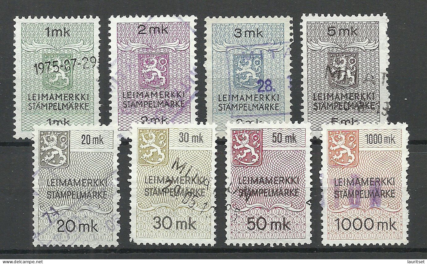 FINLAND FINNLAND Stempelmarken Documentary Tax Taxe O - Revenue Stamps