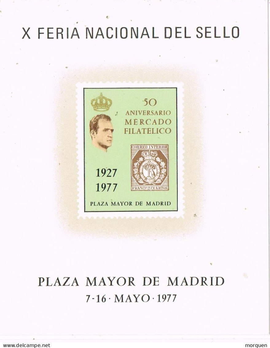 Viñetas Hojitas X Feria Nacional Del Sello MADRID 1977. Juan Carlos I Y Alfonso XIII ** - Plaatfouten & Curiosa