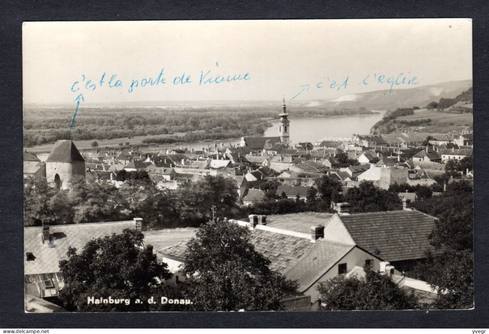 Autriche - HAINBURG A. D. Donau - (Postkartenverlag F. Martin N° 6618/3 ) Vue Aérienne Sur La Ville, L'Eglise, Le Lac - Hainburg