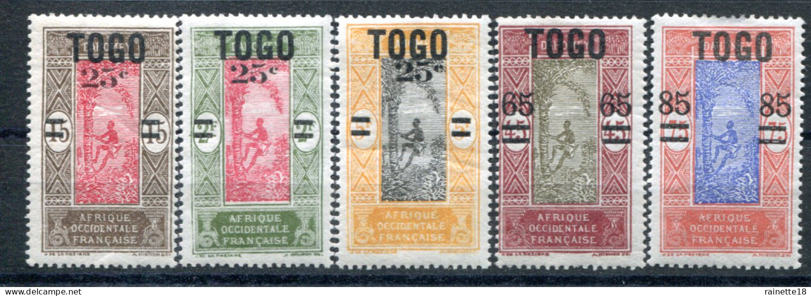 Togo              119/123 * - Unused Stamps