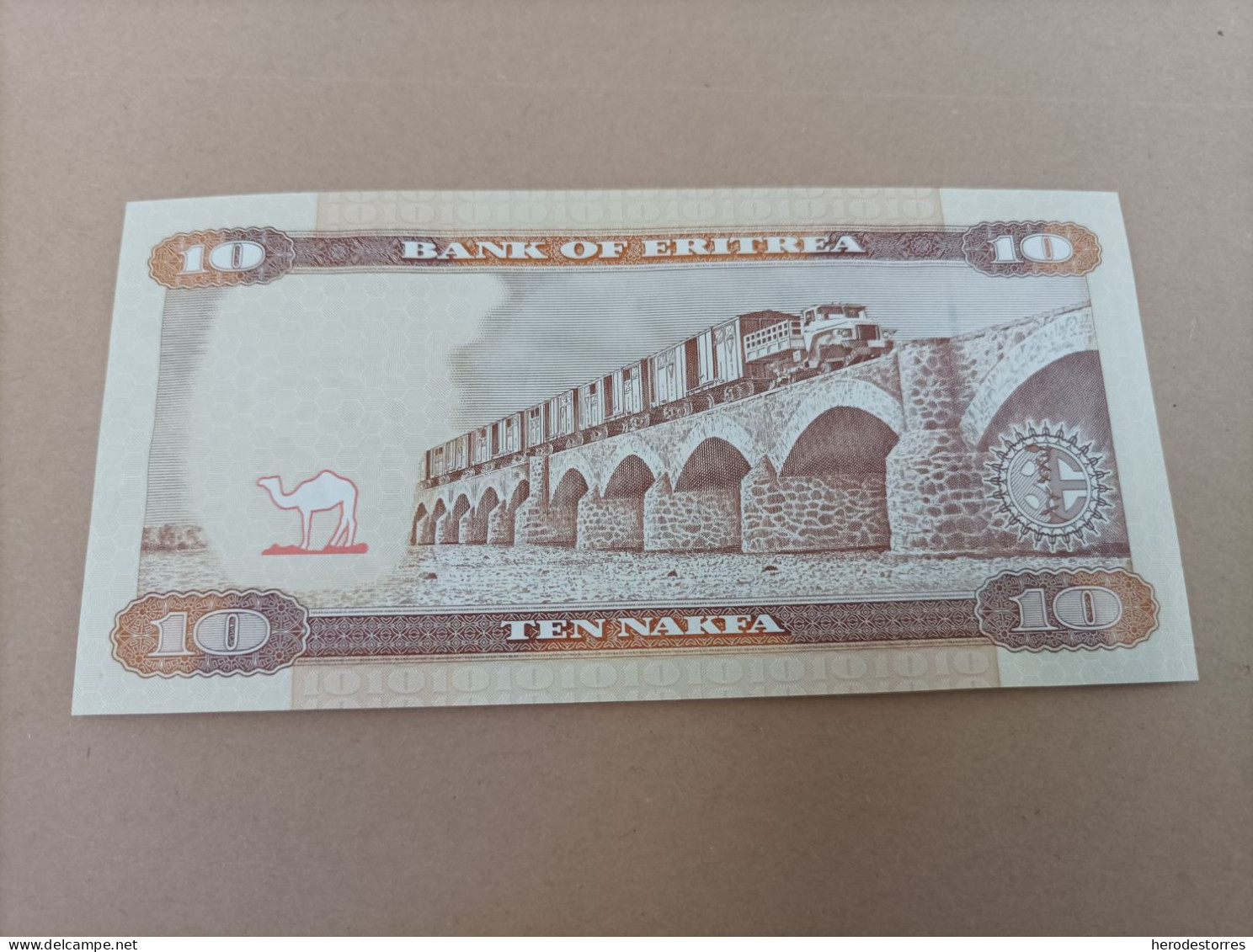 Billete De Eritrea De 10 Nafka, Año 2012, Serie AA, UNC - Erythrée