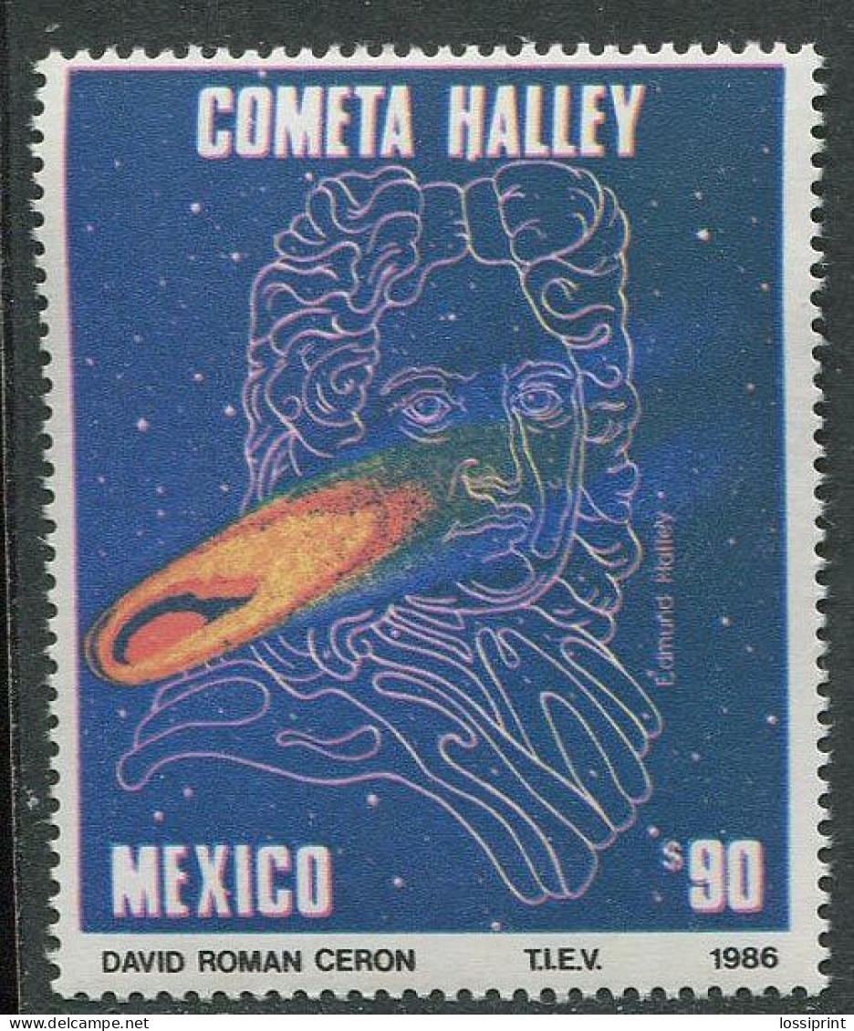 Mexico:Unused Stamp Halley Comet, 1986, MNH - Nordamerika