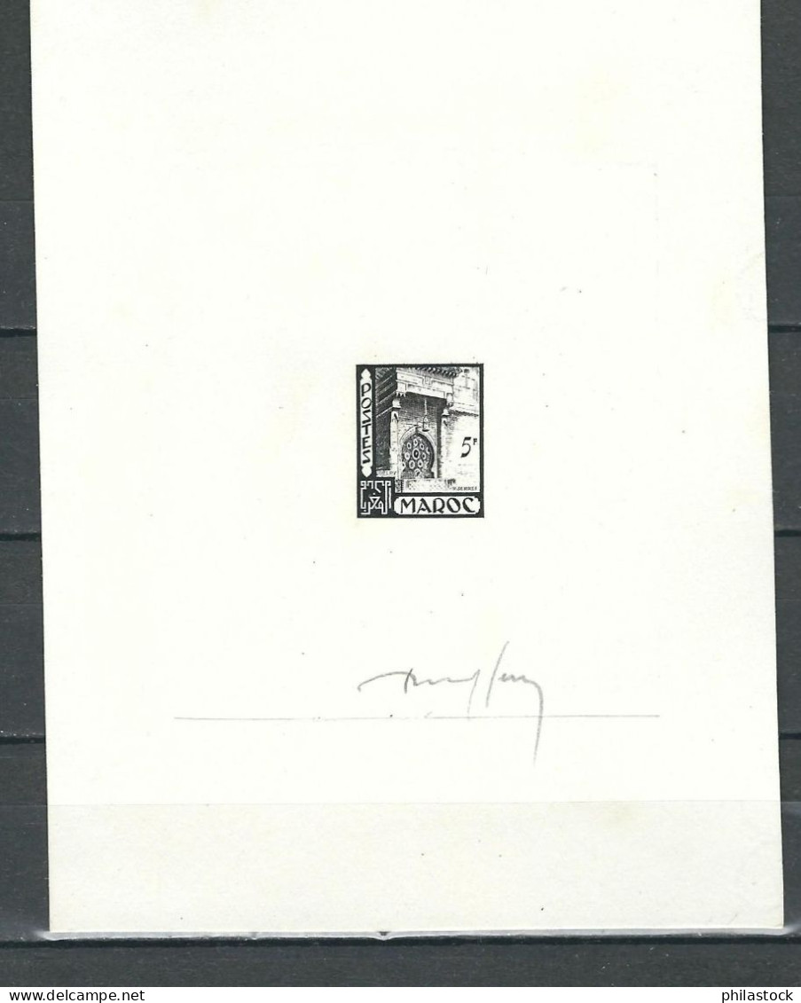 MAROC 1949 N° 282  En épreuve D'artiste En Violet Signée De L'artiste - Andere & Zonder Classificatie