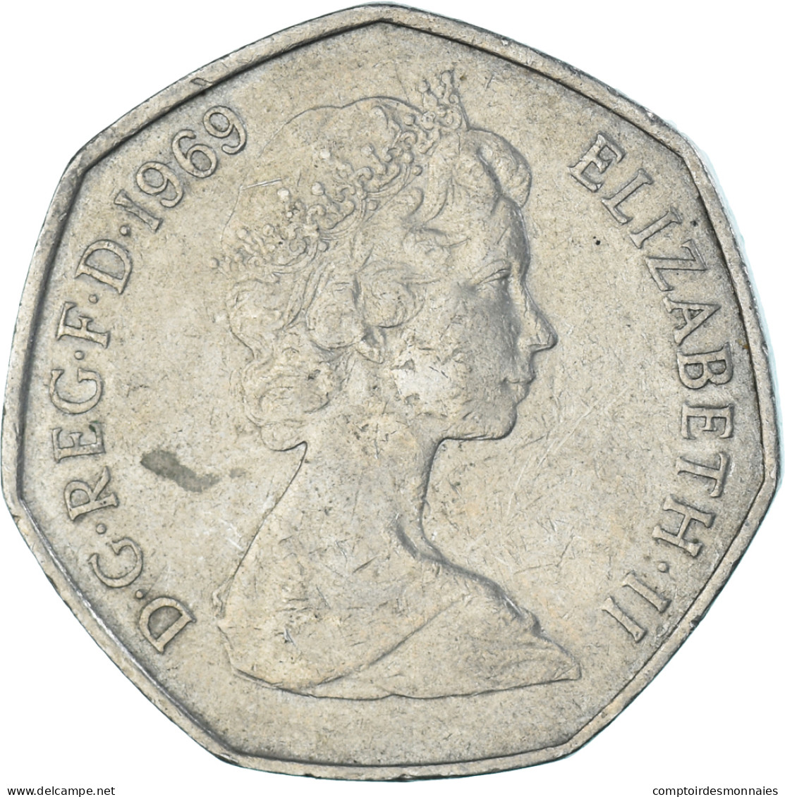 Monnaie, Grande-Bretagne, 50 New Pence, 1969 - 50 Pence