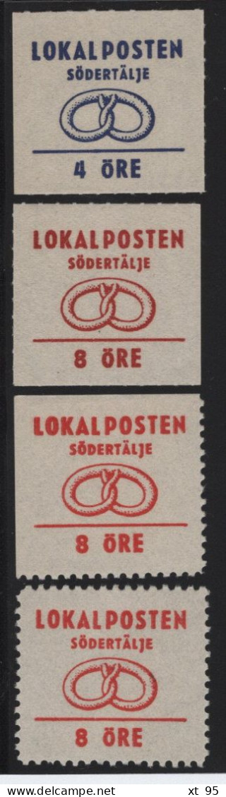 Suede - Poste Locale - Lot De 4 ** Neufs Sans Charniere - Sodertalje - Lokale Uitgaven