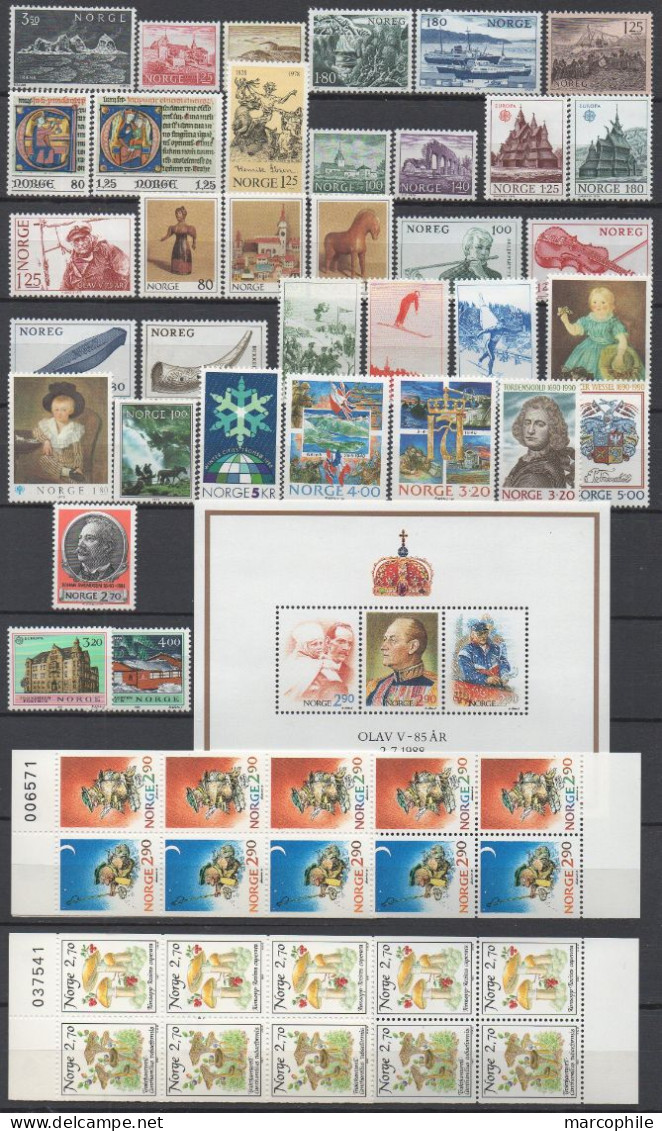 NORVEGE - NORGE / 1969-1990 TIMBRES **  MNH / COTE > 85.00 EUROS  (ref 8968) - Collections