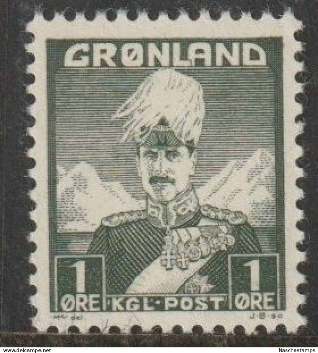 Greenland MNH 1938-1946 1o King Christian X SG1 - Nuovi