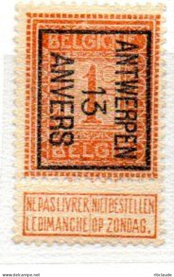 Préo Typo  ANVERS 13 - Typo Precancels 1912-14 (Lion)