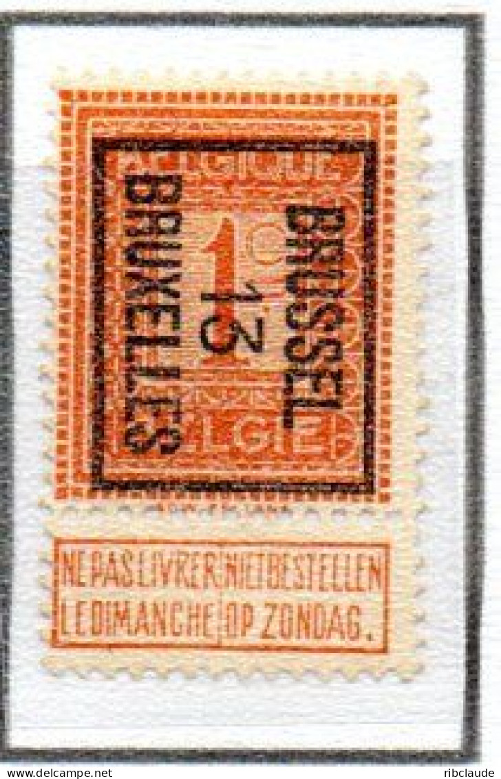 Préo Typo  BRUXELLES 13 - Sobreimpresos 1912-14 (Leones)