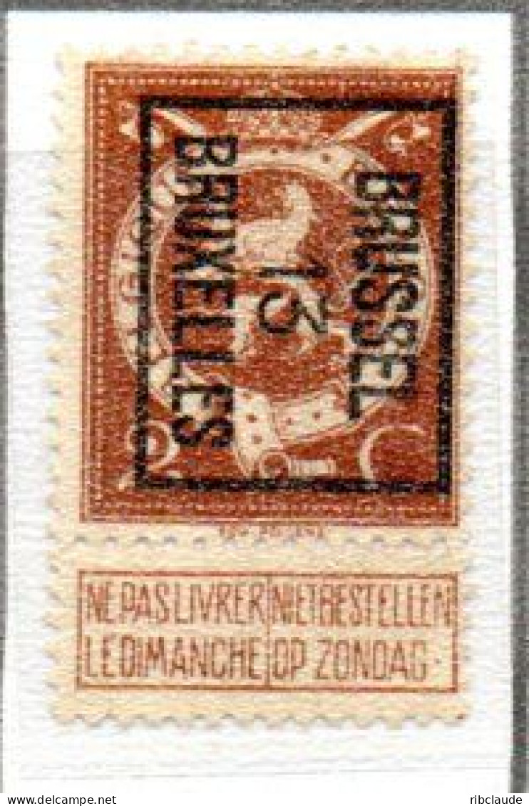 Préo Typo  BRUXELLES 13 - Typo Precancels 1912-14 (Lion)