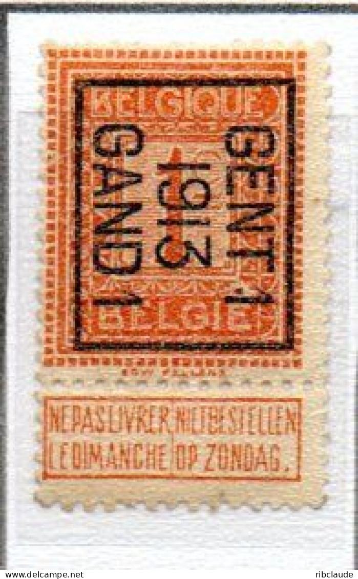Préo Typo  GAND 13 - Typografisch 1912-14 (Cijfer-leeuw)