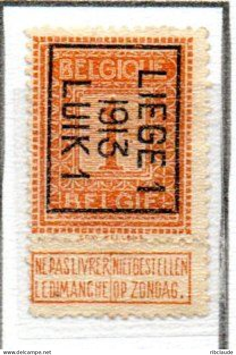 Préo Typo  LIEGE 13 - Typo Precancels 1912-14 (Lion)