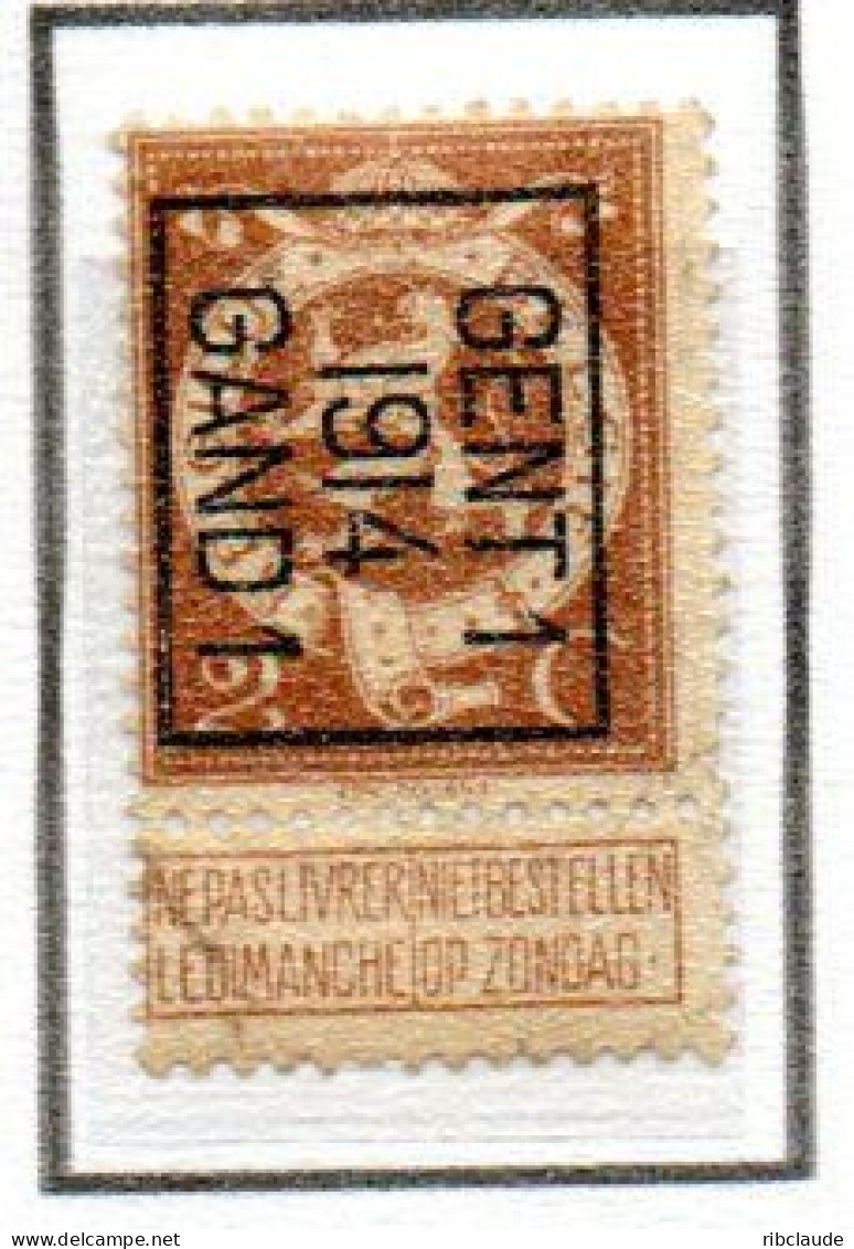 Préo Typo GAND 14 - Sobreimpresos 1912-14 (Leones)