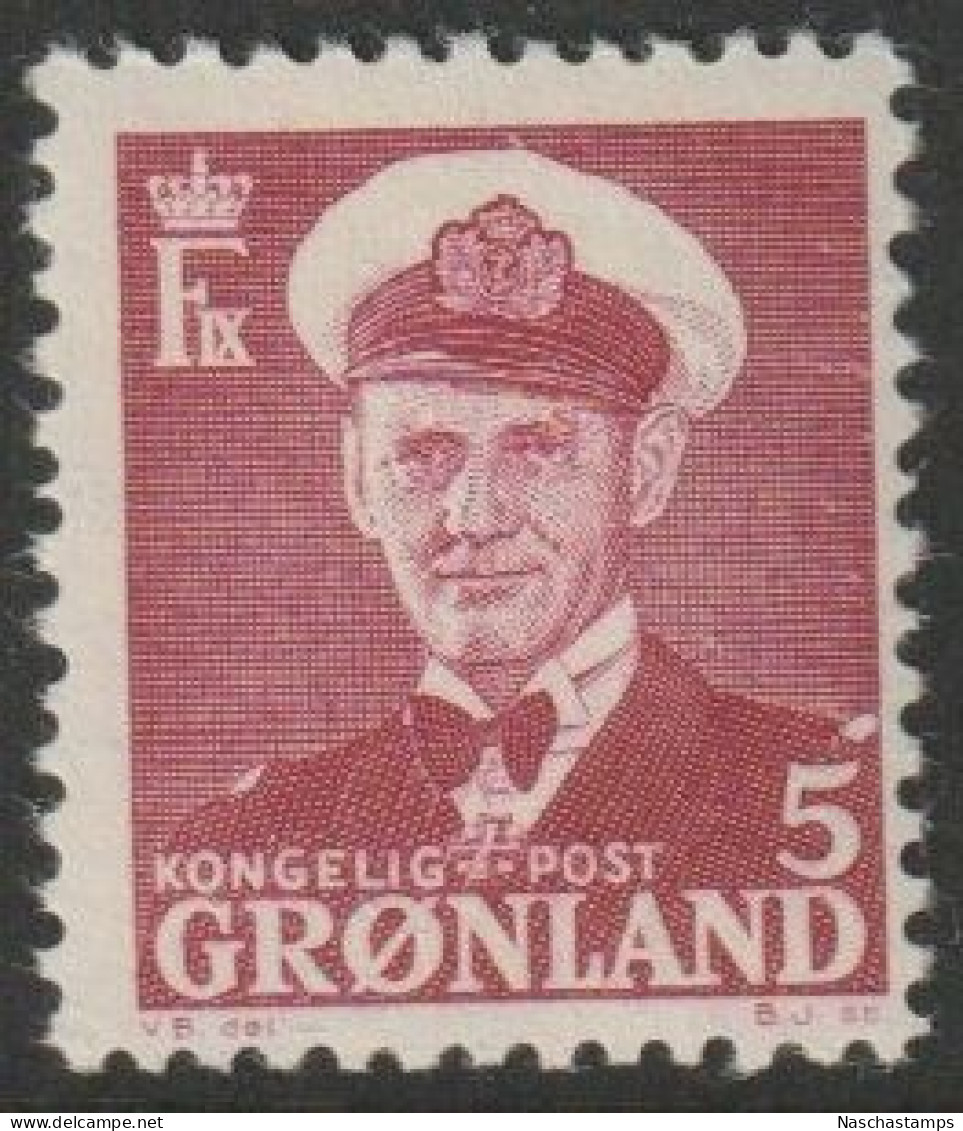 Greenland 1950 5o King Frederik IX MNH - Nuovi