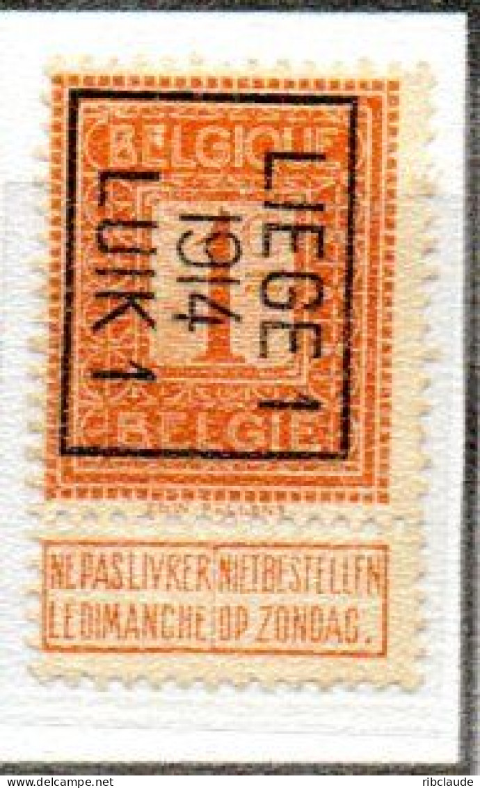 Préo Typo LIEGE 14 - Typo Precancels 1912-14 (Lion)