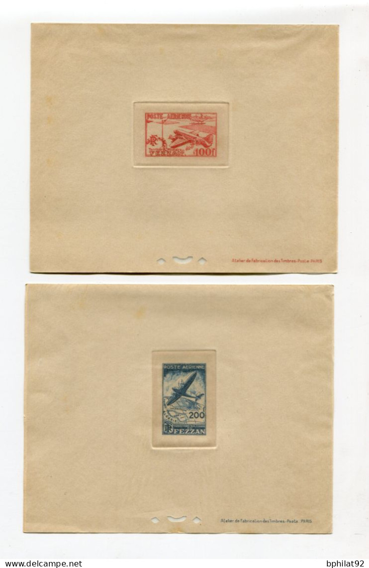 !!! FEZZAN, EPREUVES DE LUXE PA N°4 ET 5 - Unused Stamps