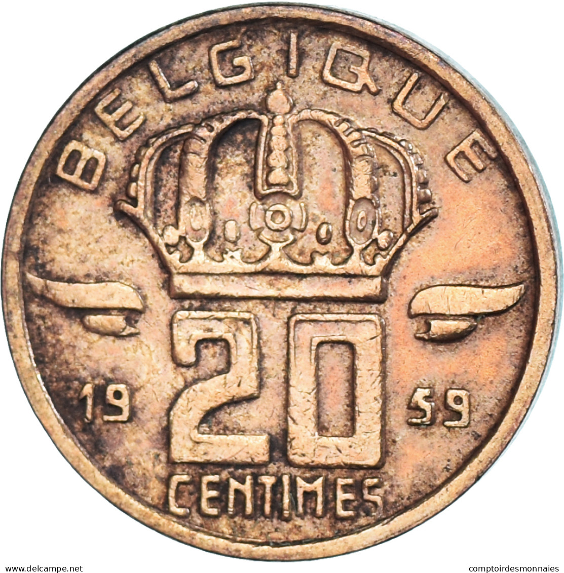 Monnaie, Belgique, 20 Centimes, 1959 - 20 Cents