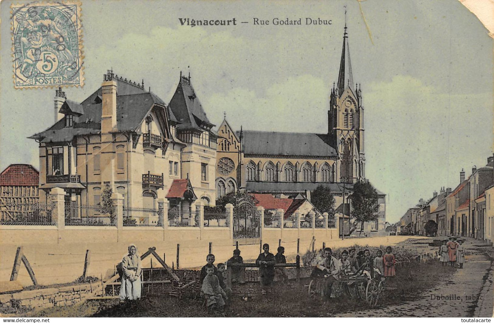 CPA 80 VIGNACOURT RUE GODARD DUBUC - Vignacourt