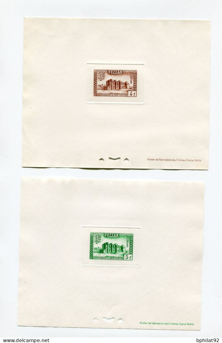 !!! FEZZAN, EPREUVES DE LUXE SERIE N°43/53 - 6 SCANS - Unused Stamps