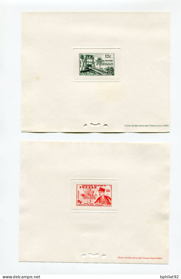 !!! FEZZAN, EPREUVES DE LUXE SERIE N°43/53 - 6 SCANS - Unused Stamps