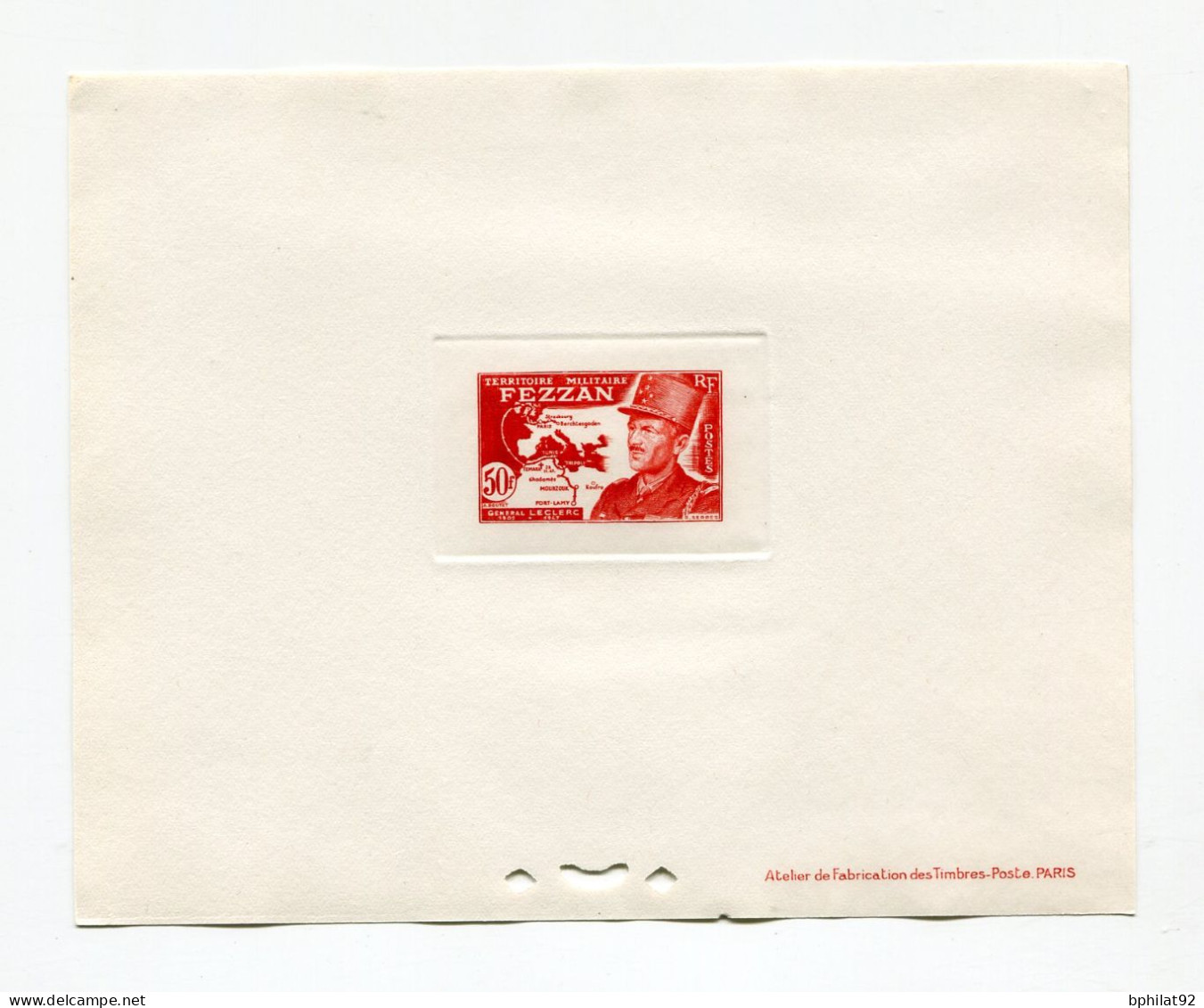 !!! FEZZAN, EPREUVES DE LUXE SERIE N°43/53 - 6 SCANS - Unused Stamps