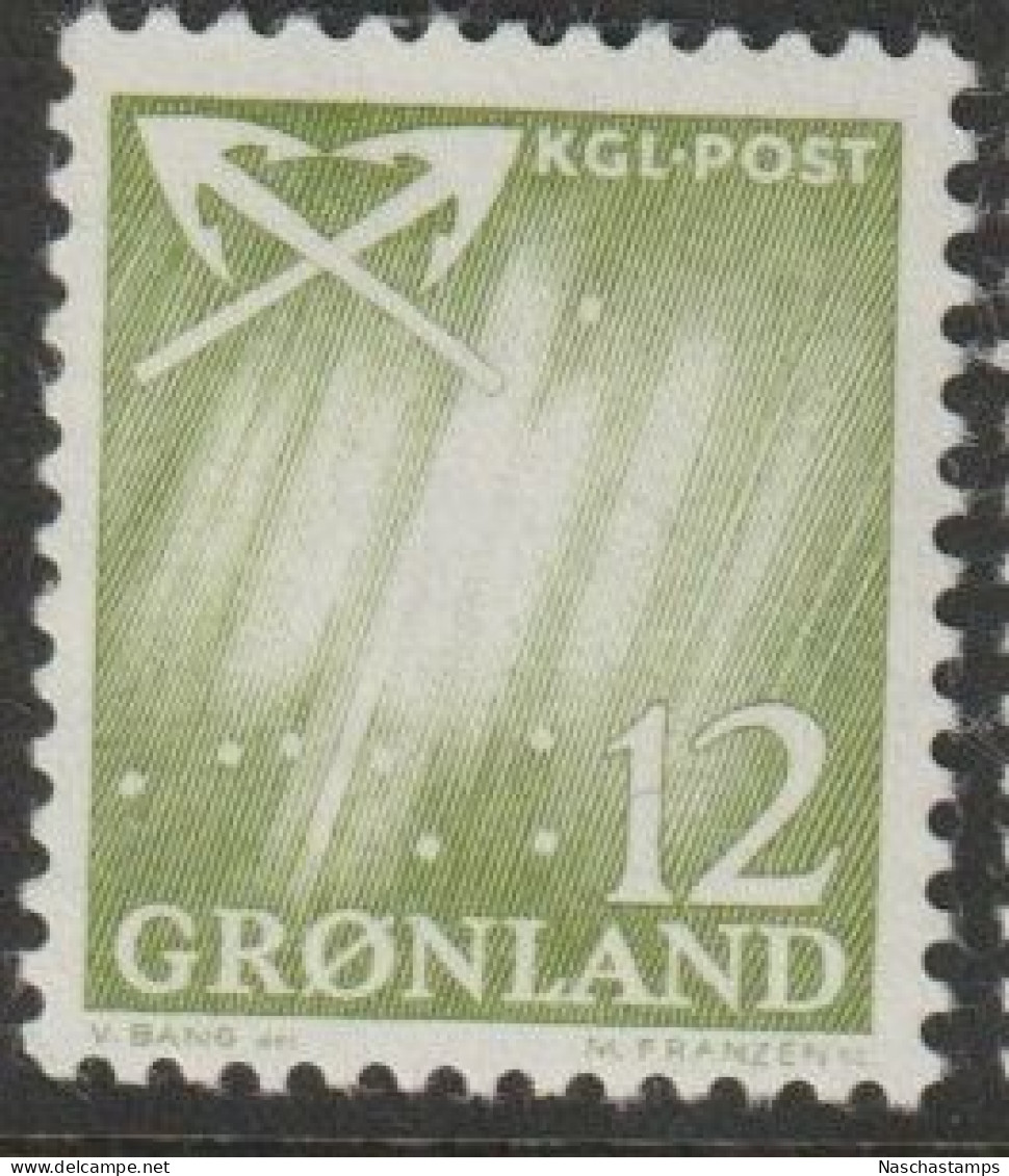 Greenland 1963 Northern Lights 12o MNH - Unused Stamps