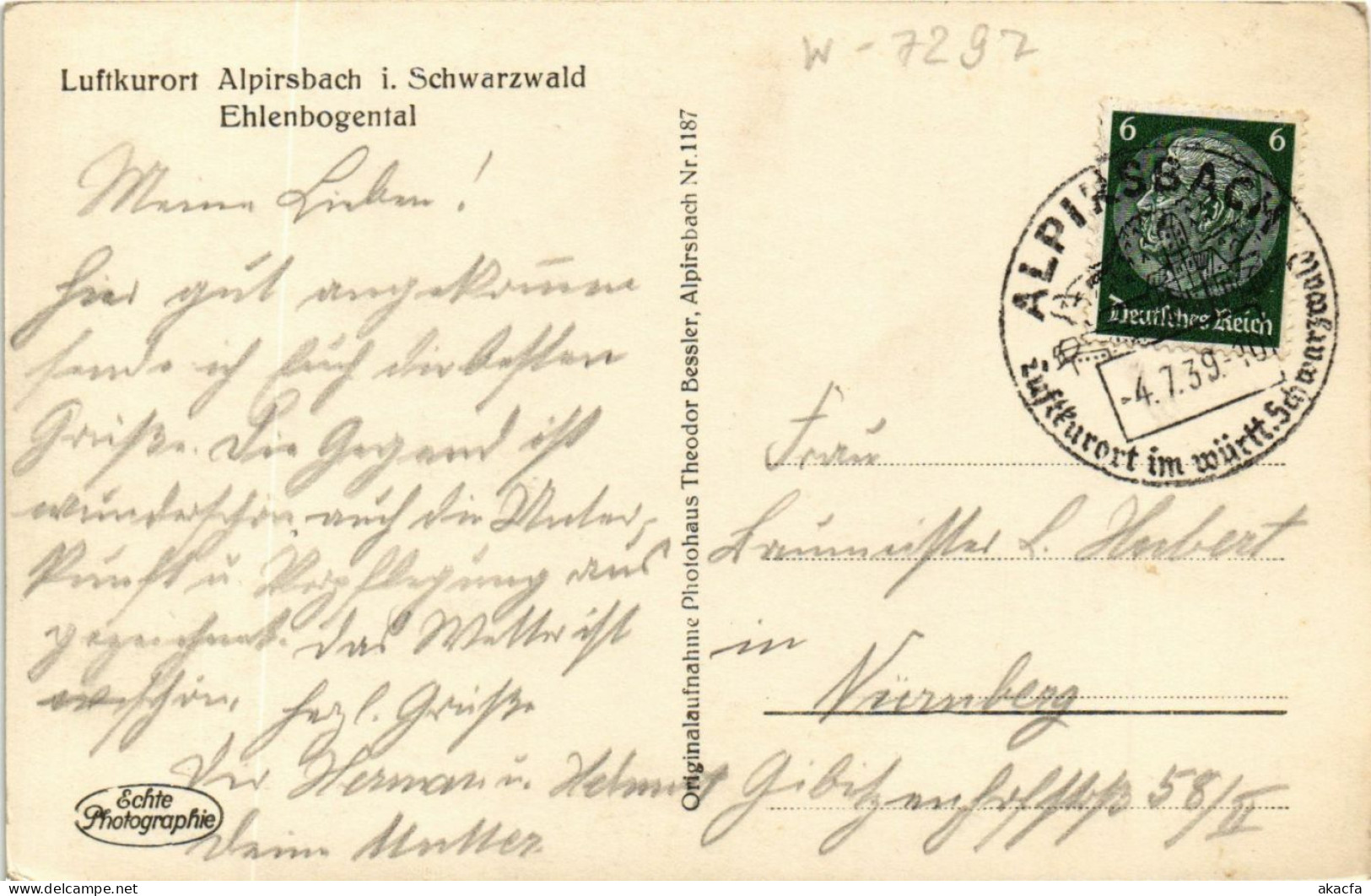 CPA AK Luftkurort ALPIRSBACH Ehlenbogertal GERMANY (863521) - Alpirsbach