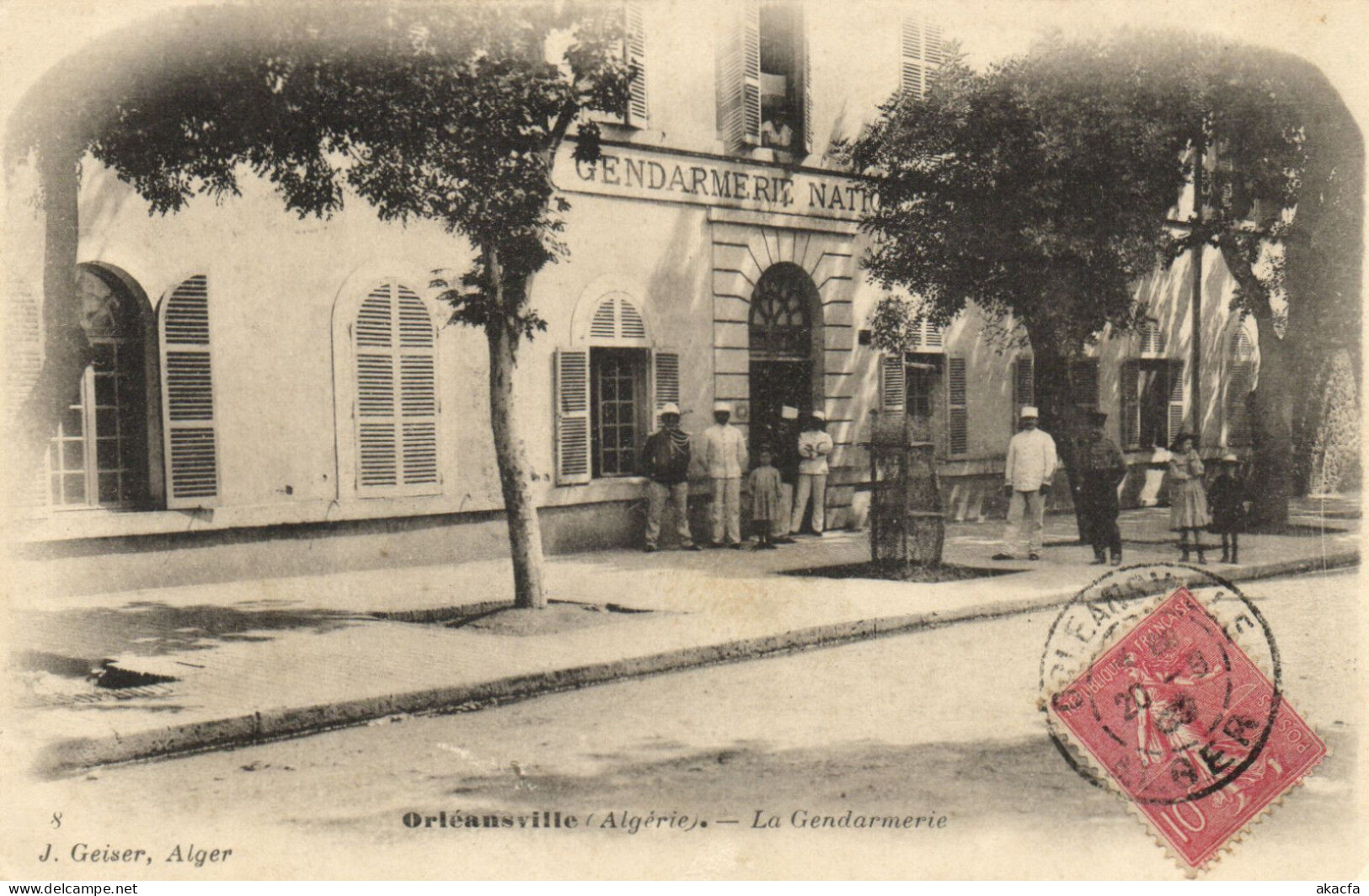 PC CPA ALGERIA, ORLÉANSVILLE, LA GENDARMERIE, J. GEISER, (b8324) - Chlef (Orléansville)