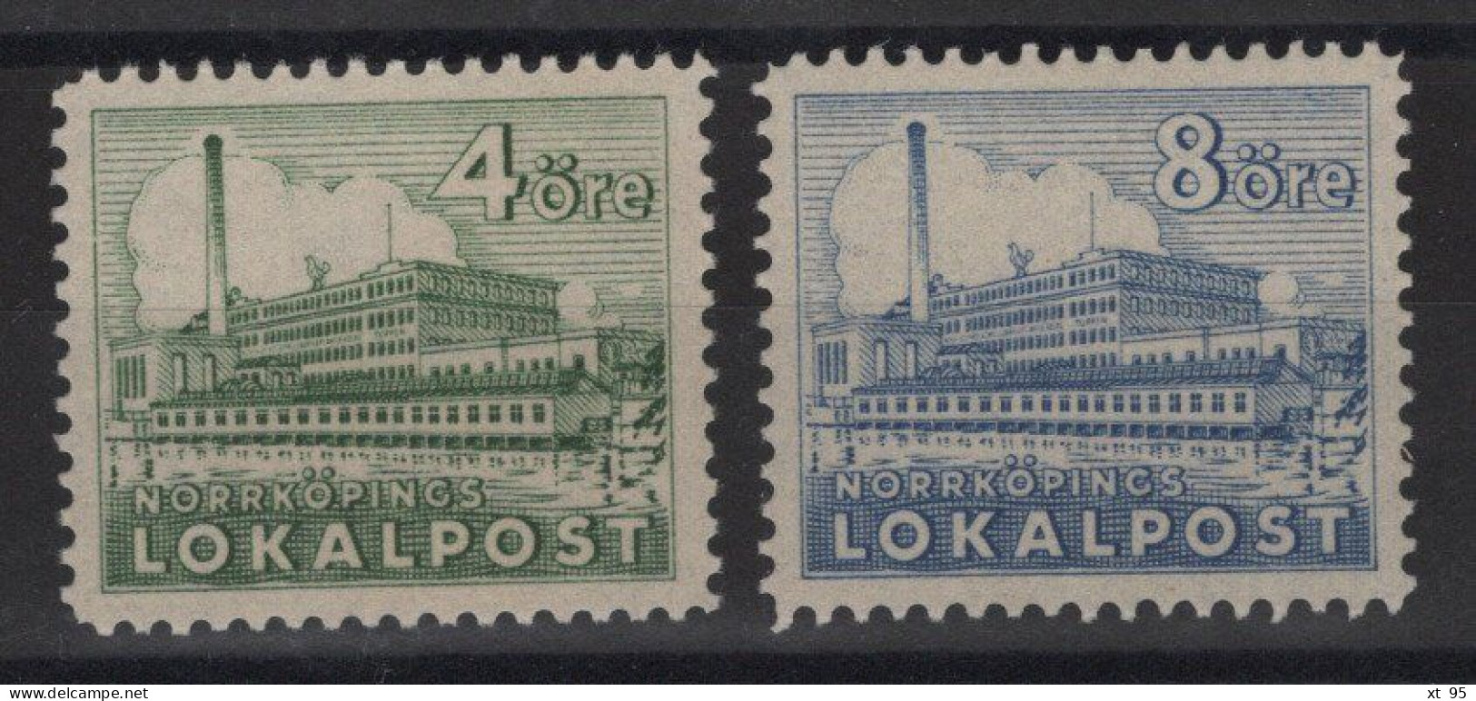 Suede - Poste Locale - Lot De 2 ** Neufs Sans Charniere - Norrkopings - Local Post Stamps