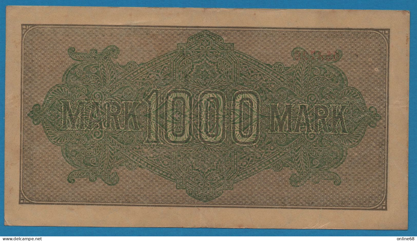 DEUTSCHES REICH 1000 MARK 15.09.1922 # NF Nf 058719 P# 76b Reichsbank - 1.000 Mark