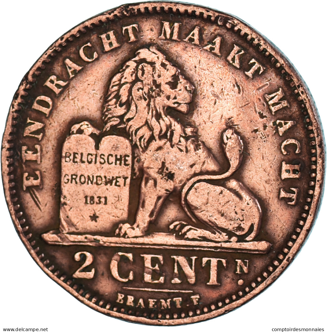 Monnaie, Belgique, 2 Centimes, 1905 - 2 Cent