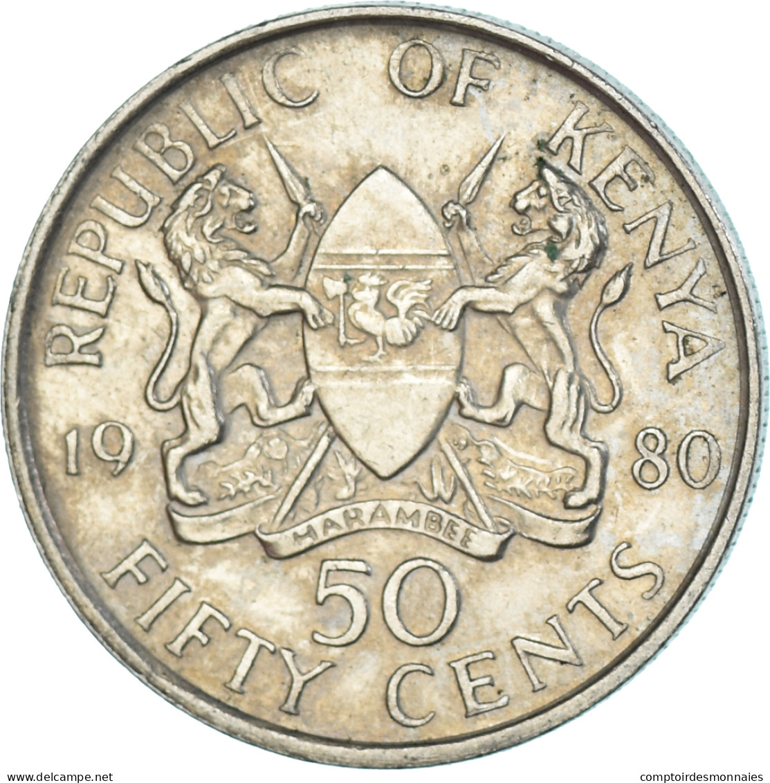 Monnaie, Kenya, 50 Cents, 1980 - Kenia