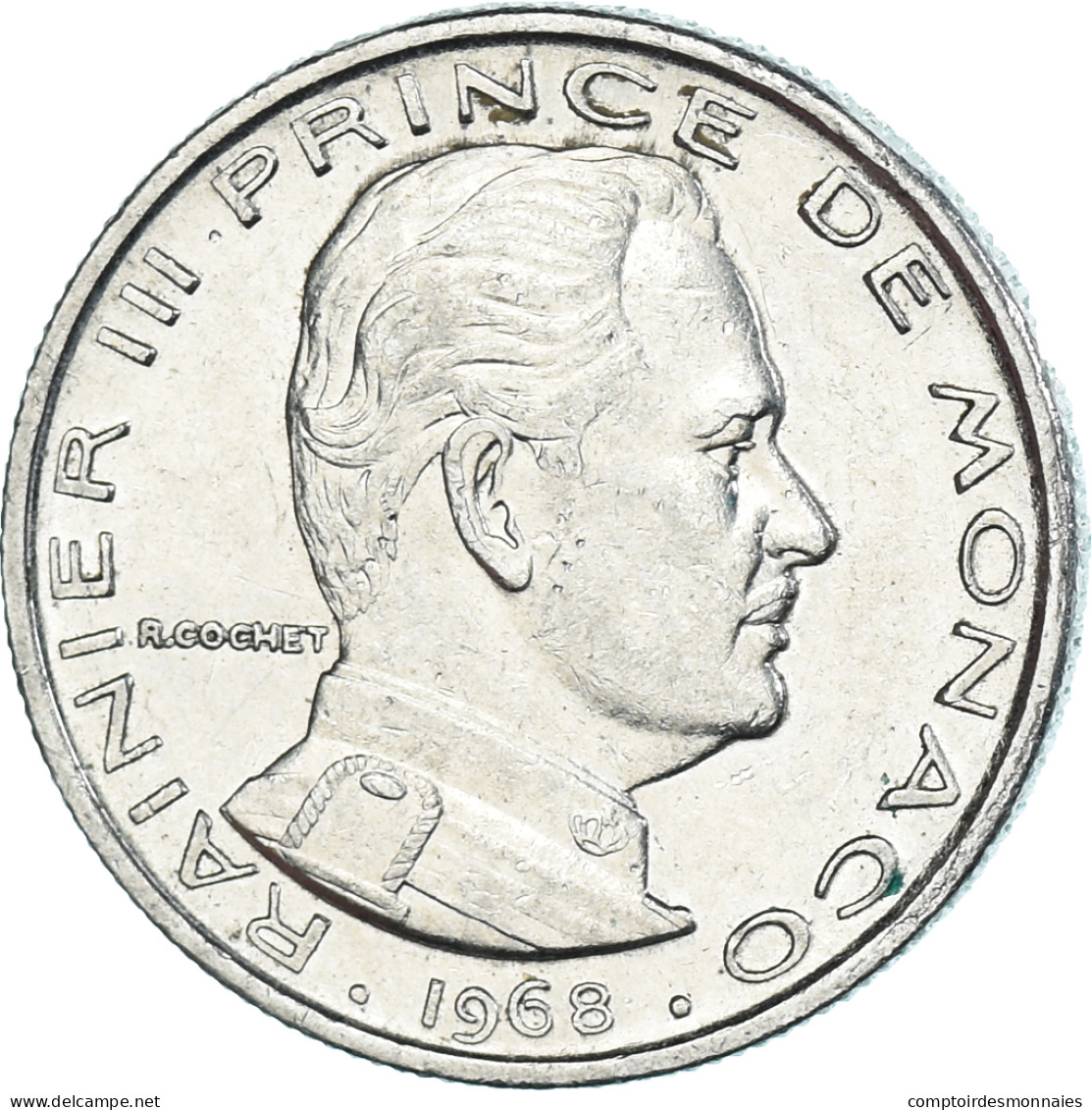 Monnaie, Monaco, 1/2 Franc, 1968 - 1960-2001 Nouveaux Francs