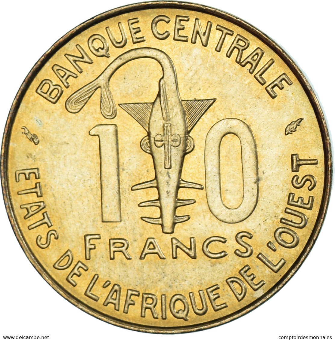 Monnaie, Communauté économique Des États De L'Afrique De L'Ouest, 10 Francs - Costa De Marfil