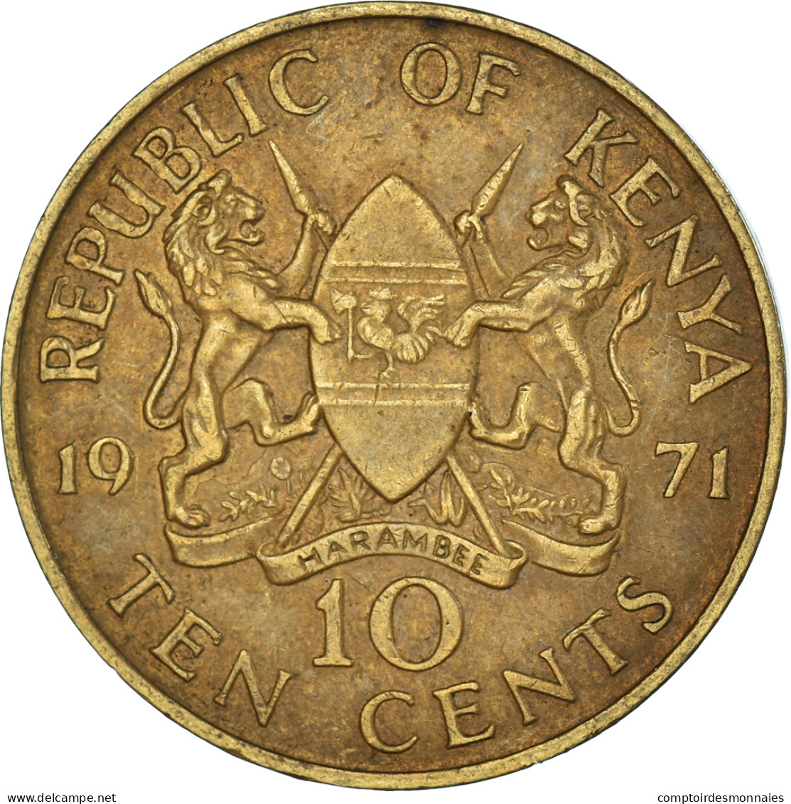 Monnaie, Kenya, 10 Cents, 1971 - Kenya